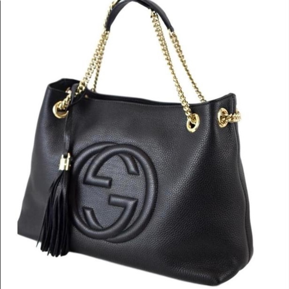 Gucci soho black leather bag